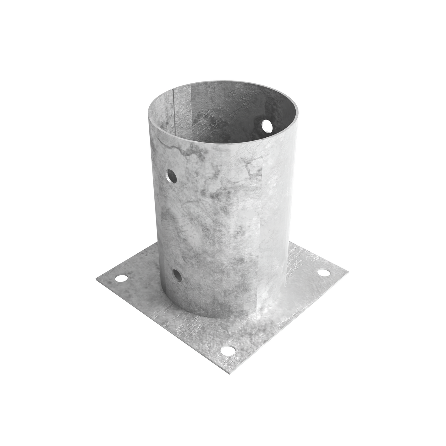 Round Post Support on Plate