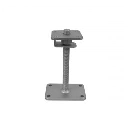 GeZu-Impex ® Adjustable post support, carport footplate, with a hook plate and locking nut size - M24, adjustable in height upto 150mm, bigger baseplate, Hot Dip Galvanised steel