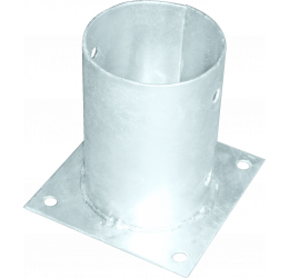 Round Post Support on Plate 101x150 mm